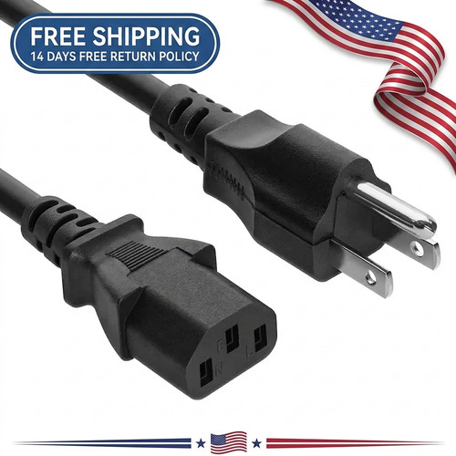 Power cord cable - cable, prong